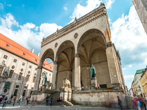 The Odeonplatz Munich  Hyperlapse Timelapse video in 4K Stock-Footage 75967542