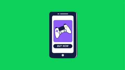 Oder online on smart phone animation on green screen background Stock Footage 291537138