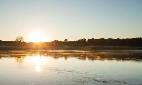 Oder River, Germany and Poland Stock Photos