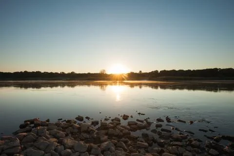 Oder River, Germany and Poland Stock Photos