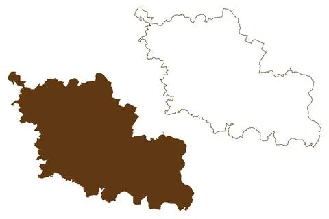 Oder-Spree district (Federal Republic of Germany, rural district, State of Br Stock-Illustration