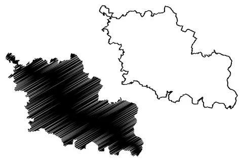 Oder-Spree district (Federal Republic of Germany, rural district, State of Br Stock Illustration