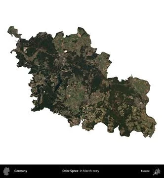 Oder-Spree, Germany, isolated on white. Sentinel. March 2025 Stock-Illustration