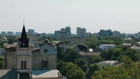 Odesa city view of the rooftops and buildings in Ukraine Stock Footage 296482843