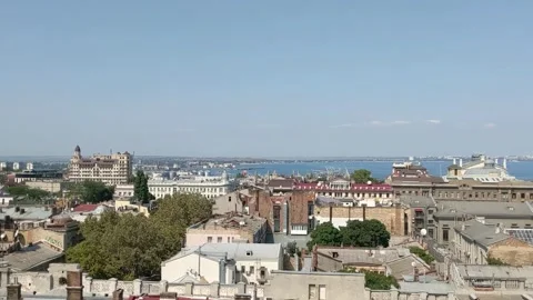 Odesa city view with seaside Stock Footage 269008676