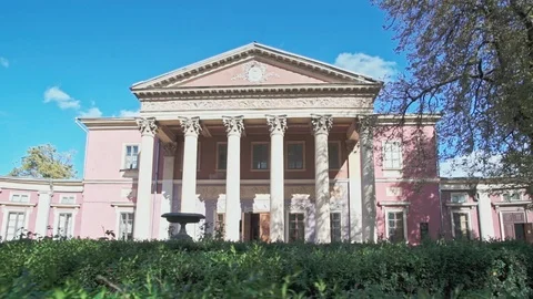 Odesa Fine Arts Museum, a monument of early 19th century architecture, was Stock Footage 107678058
