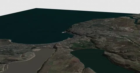 Odesa map from north to south with 3d relief 4K satellite ground with height Stock Footage 213677241