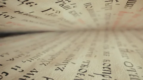 Odesa, Ukraine - 7.04.2026. Macro Background Of Saved Medieval Book With Ancient Stock Footage 332664270