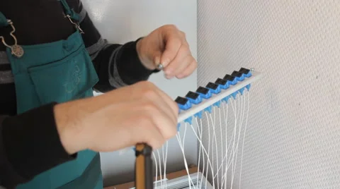 ODF optical assembly technique in the server room Stock Footage 52491770