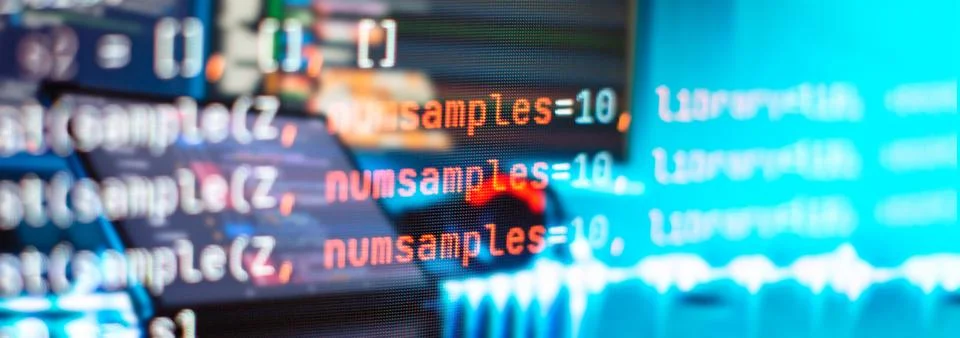 Oding background business data analytics programming online Foto stock