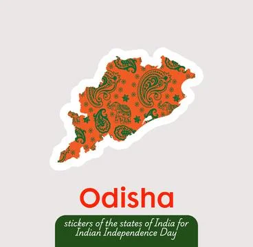 Odisha vector sticker Stock Illustration