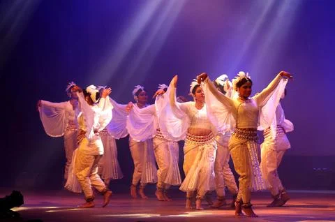 Odissi dancer perform in Bangalore, India - 31 Mar 2018 Stock Photos