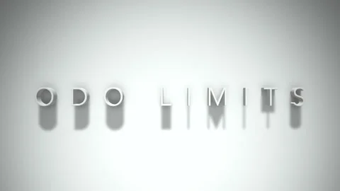 Odo limits 3D title animation with shadows on a white background Stock Footage 297517053