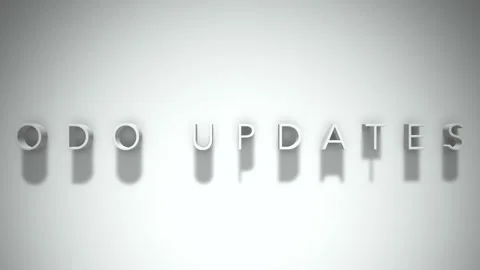 odo updates 3D title animation with shad... | Stock Video | Pond5
