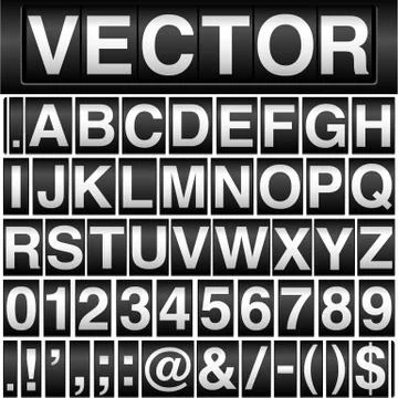 Odometer Alphabet Stock Illustration