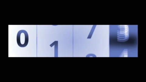 Odometer countdown , Countdown clock ,3D animation, 4k High quality Video stock 143149790