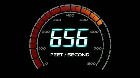 Odometer, feet per second (0-800) Stock Footage 18106428