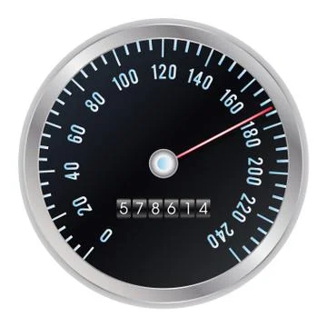 A odometer isolated Illustrazione stock