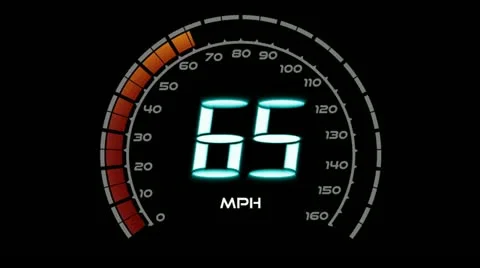 Odometer, mph (0-160) Stock Footage 18106946