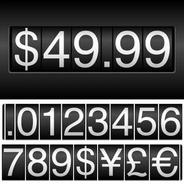 Odometer Numbers Stock Illustration