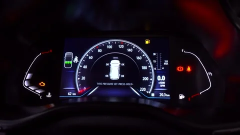 Odometer setting and adjusting car feature Stock Footage 267564660