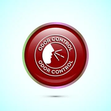 Odor control icon design illustration. Anti bad smell icon, Odor free label.. Illustration