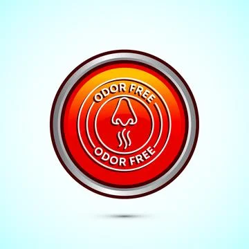Odor control icon design illustration. Anti bad smell icon, Odor free label.. Illustration