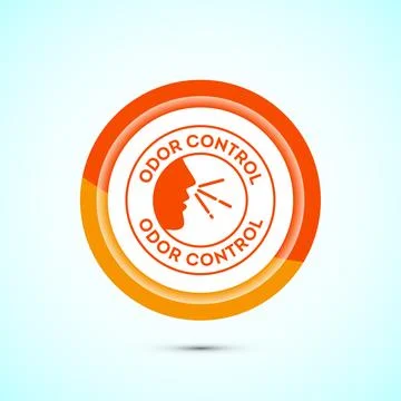 Odor control icon design illustration. Anti bad smell icon, Odor free label.. Illustration
