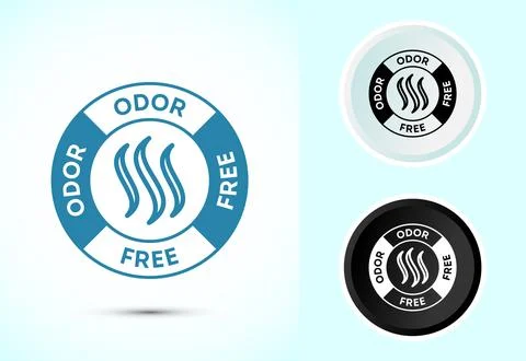 Odor control icon design illustration. Anti bad smell icon, Odor free label.. Illustration