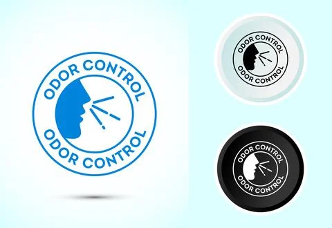 Odor control icon design illustration. Anti bad smell icon, Odor free label.. Illustration
