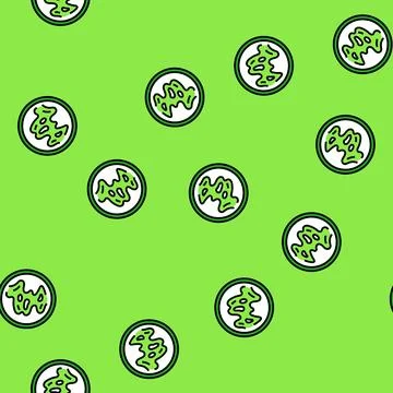 Odor control product label caution vector seamless pattern Stock Illustration