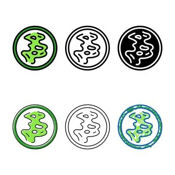 Odor control product label caution color icon vector multipack Stock Illustration