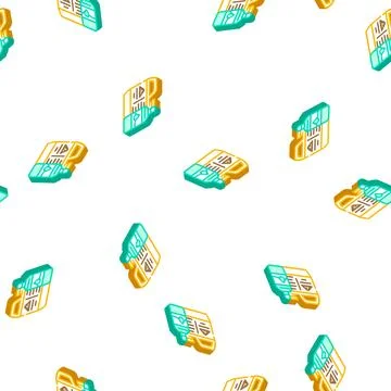 Odor neutralizer compost isometric icon seamless pattern Stock Illustration