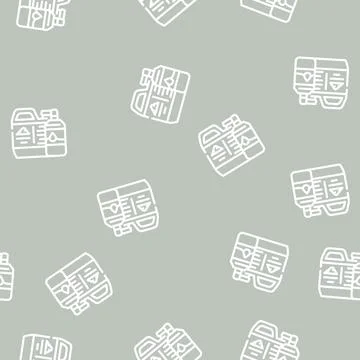 Odor neutralizer compost line vector seamless pattern 库存插图