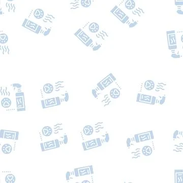 Odor neutralizer glyph seamless pattern Stock Illustration