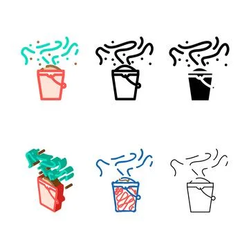 Odor smell forms color icon vector イラスト素材
