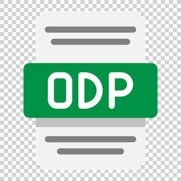 Odp flat design spreadsheet document icons Stock Illustration