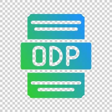 Odp spreadsheet file icon with elegant color gradient transition.  イラスト素材