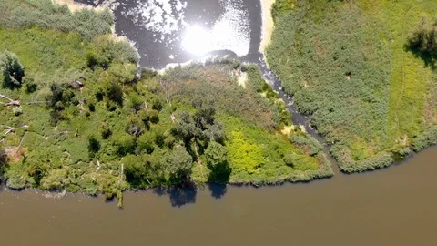 Odra River from above Stock-Footage 90599613