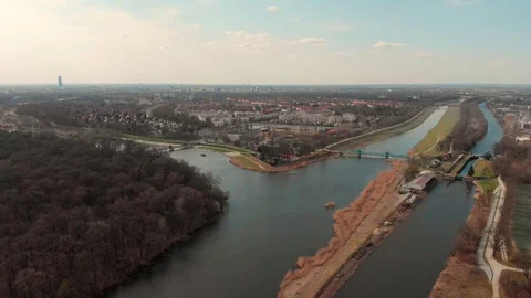 Odra river in Wrocław 库存影片 88438987