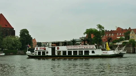 Odra in Wroclaw Video stock 89859994