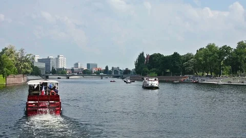 Odra in Wroclaw 스톡 동영상 89860060