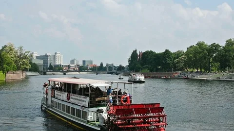 Odra in Wroclaw Video stock 89860098