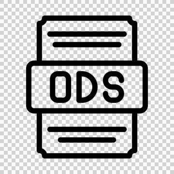 Ods icons file type. spreadsheet files document icon with outline design. vector 스톡 일러스트
