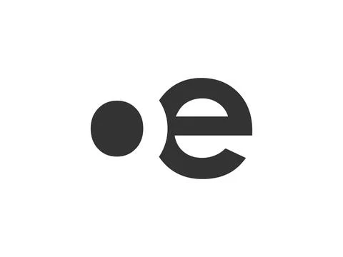 OE creative geometric initial based modern and minimal logo. Letter o e tre.. Stock Illustration