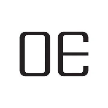 Oe initial letter vector logo icon Stock Illustration