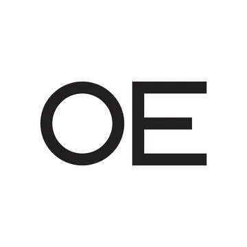 Oe initial letter vector logo Stock Illustration