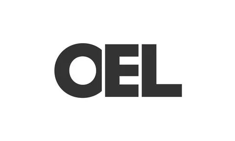 OEL logo design template with strong and modern bold text. Initial based ve.. Illustrazione stock