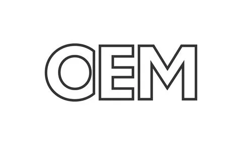 OEM logo design template with strong and modern bold text. Initial based ve.. Stock Illustration