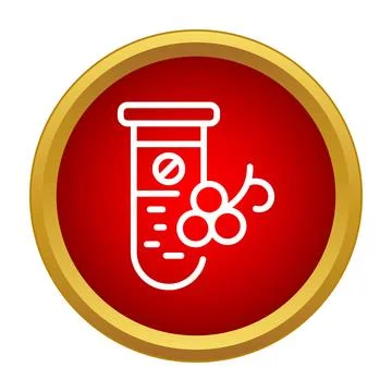 Oenology research analyzing grapes in test tube Stock Illustration